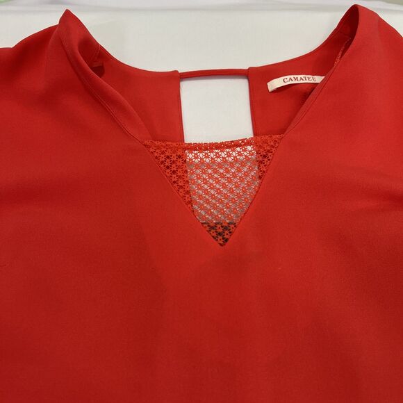 Camaieu Women’s Dress Drop Waist Ruffle Hem Size S/M Buttons - Picture 3 of 7